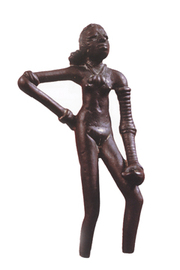 Bronze statuette of the Indus Dancing Girl.